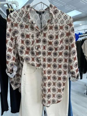 Wear 2 Ways Printed Blouse