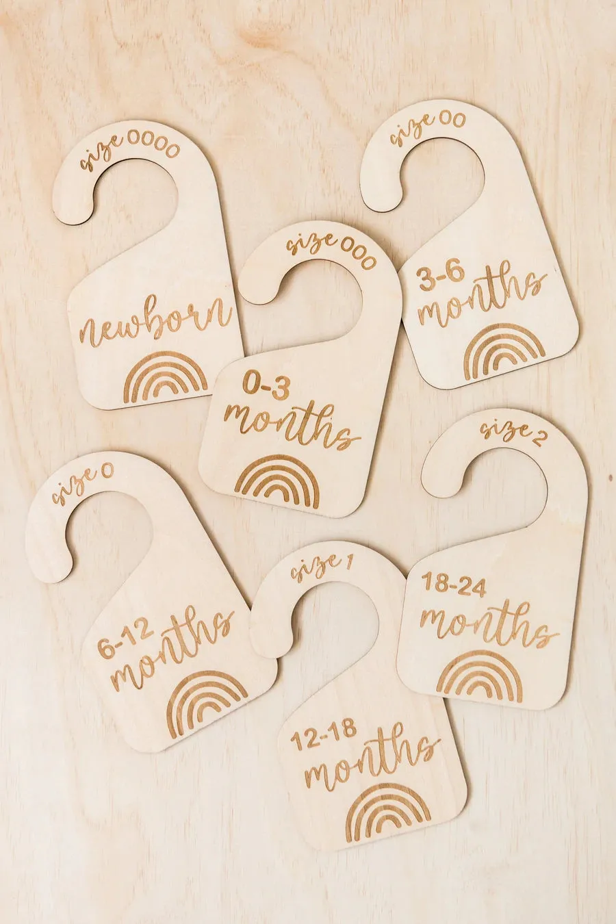 Wooden Wardrobe Size Dividers - Rainbow