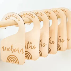 Wooden Wardrobe Size Dividers - Rainbow