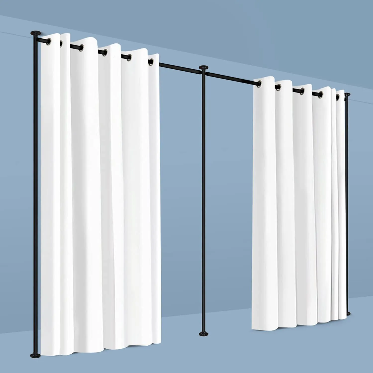 Zenfinit Curtain Divider Stand Freestanding Vertical Teon Stand