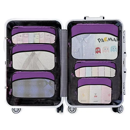 ZOMAKE 6 Set Packing Cubes for Travel，Lightweight Luggage Packing Organizer